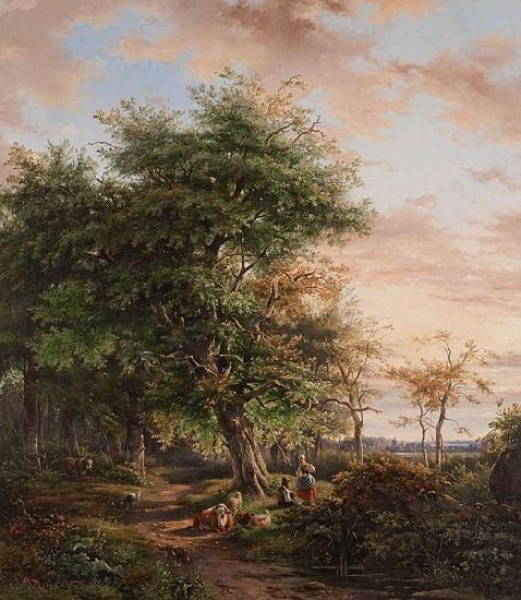 Johannes Gijsbertusz van Ravenswaay At Rest under a Tree oil painting picture